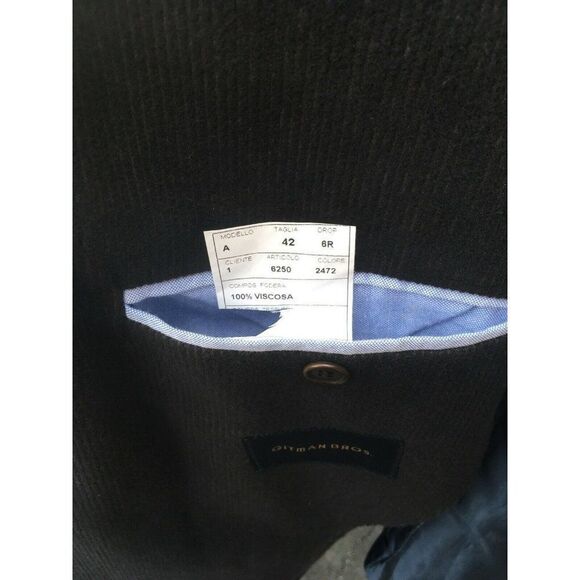 Gitman Bros Men's Sports Coat Brown Corduroy Brown Textured Made in Italy 42 R - Picture 3 of 11